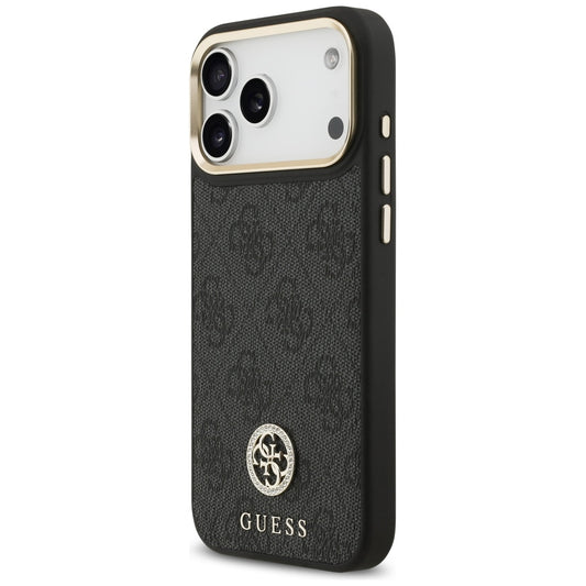 MagSafe-deksel for Apple iPhone 17 Pro Max, Guess, 4G Strass Logo, Svart