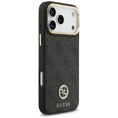 MagSafe deksel for Apple iPhone 17 Pro Max, Guess, 4G Strass Logo with Big Strap, Svart