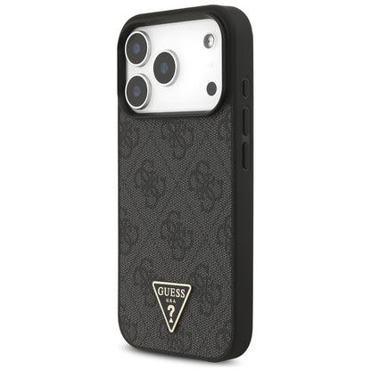 MagSafe-deksel for Apple iPhone 17 Pro Max, Guess, 4G Triangle Logo with Cord Strap, Svart