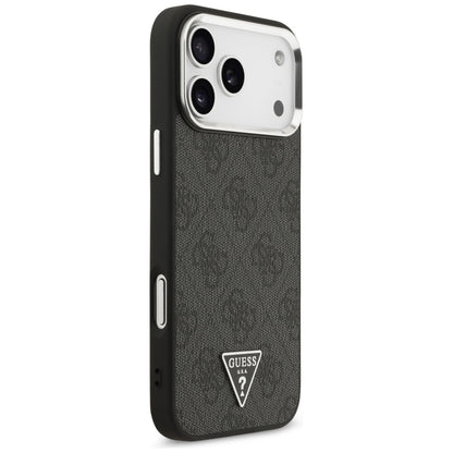 MagSafe-deksel for Apple iPhone 17 Pro Max, Guess, 4G Triangle Logo, Svart Sølv