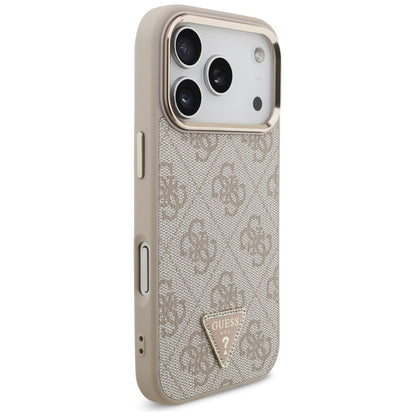 MagSafe deksel for Apple iPhone 17 Pro Max, Guess, 4G Triangle Logo, Rosa Gull