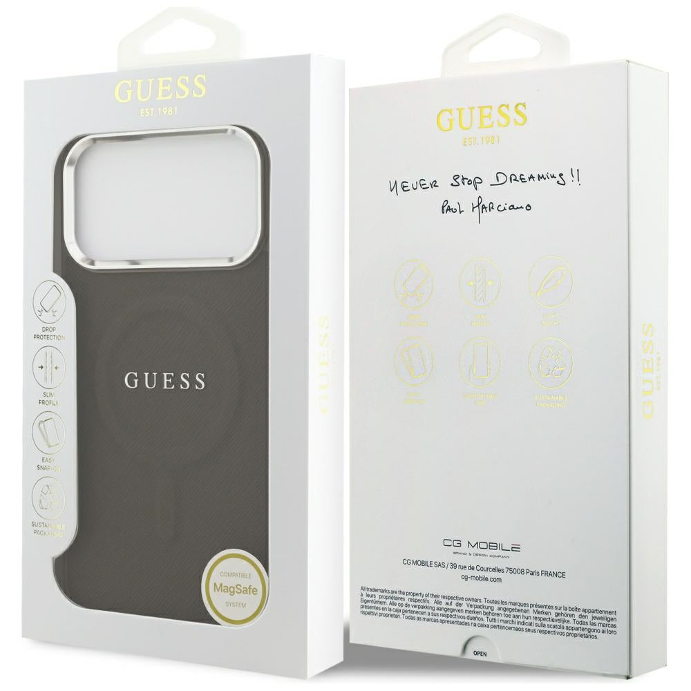 MagSafe-deksel for Apple iPhone 17 Pro Max, Guess, Classic Logo, Brun
