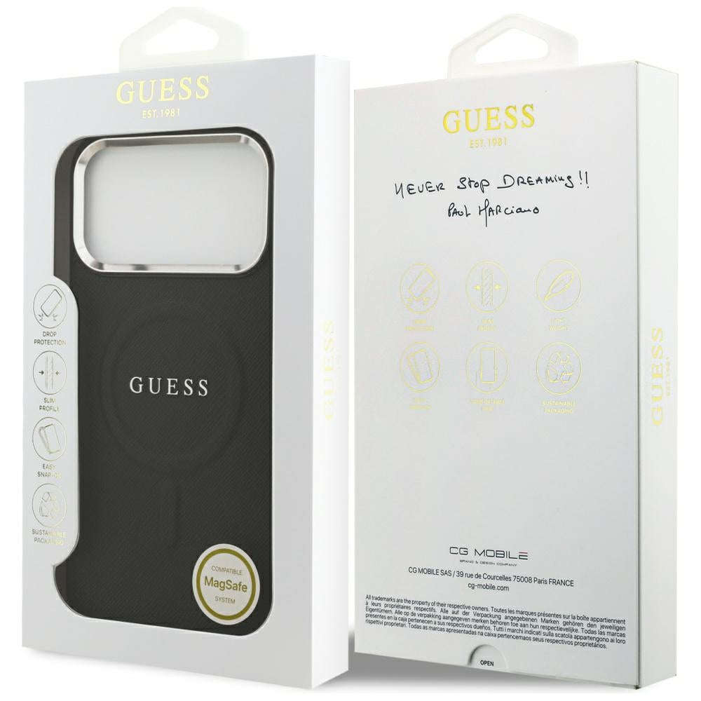 MagSafe-deksel for Apple iPhone 17 Pro Max, Guess, Classic Logo, Svart