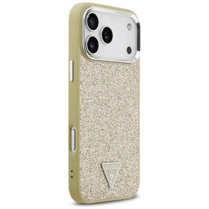 MagSafe-deksel for Apple iPhone 17 Pro Max, Guess, Glitter Triangle Logo, Gull