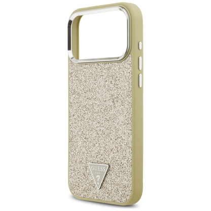 MagSafe-deksel for Apple iPhone 17 Pro Max, Guess, Glitter Triangle Logo, Gull