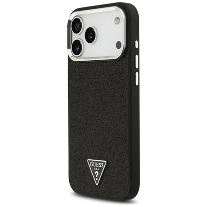 MagSafe-deksel for Apple iPhone 17 Pro Max, Guess, Glitter Triangle Logo, Svart