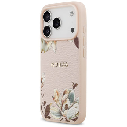 MagSafe-deksel for Apple iPhone 17 Pro Max, Guess, Grained Flowers, Rosa