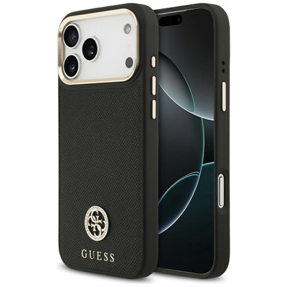 MagSafe-deksel for Apple iPhone 17 Pro Max, Guess, Grained Strass Logo, Svart