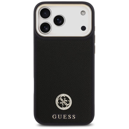 MagSafe-deksel for Apple iPhone 17 Pro Max, Guess, Grained Strass Logo, Svart
