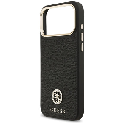 MagSafe-deksel for Apple iPhone 17 Pro Max, Guess, Grained Strass Logo, Svart