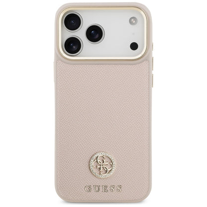 MagSafe-deksel for Apple iPhone 17 Pro Max, Guess, Grained Strass Logo, Rosa