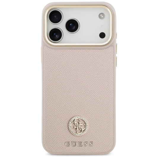 MagSafe-deksel for Apple iPhone 17 Pro Max, Guess, Grained Strass Logo, Rosa