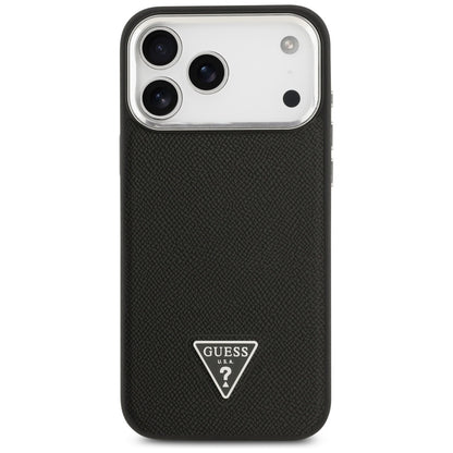 MagSafe-deksel for Apple iPhone 17 Pro Max, Guess, Grained Triangle Logo, Svart