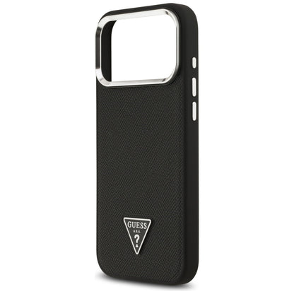 MagSafe-deksel for Apple iPhone 17 Pro Max, Guess, Grained Triangle Logo, Svart