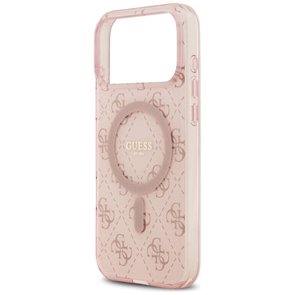 MagSafe-deksel for Apple iPhone 17 Pro Max, Guess, IML 4G Background, Rosa