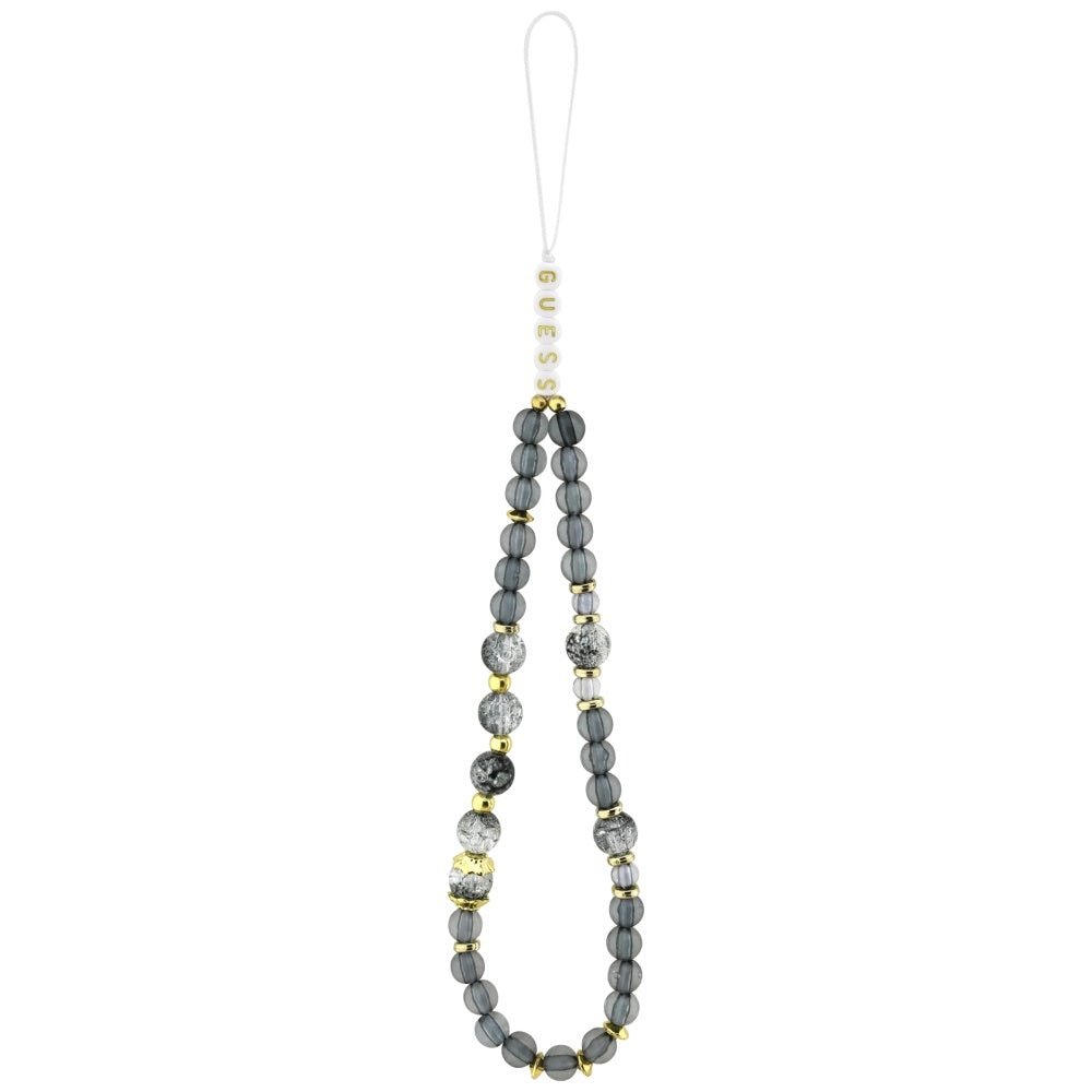 MagSafe-deksel for Apple iPhone 17 Pro Max, Guess, IML Flowers with Pearl Strap, Svart