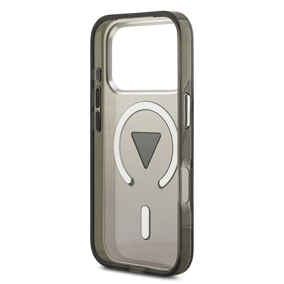 MagSafe-deksel for Apple iPhone 17 Pro Max, Guess, IML Gradient Triangle Logo, Svart Sølv