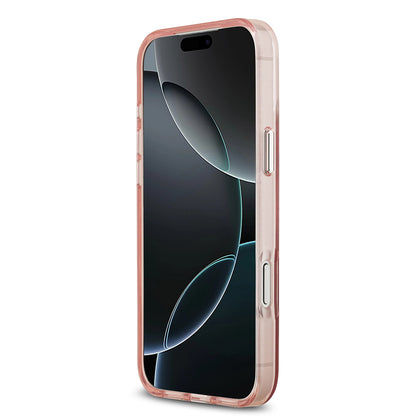 MagSafe-deksel for Apple iPhone 17 Pro Max, Guess, IML Gradient Triangle Logo, Rosa