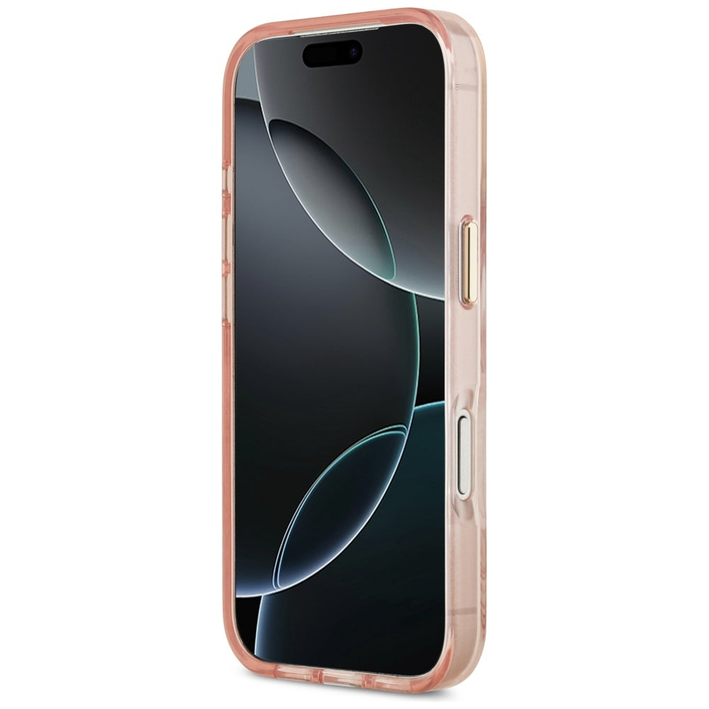 MagSafe-deksel for Apple iPhone 17 Pro Max, Guess, Jungle Tonal Triangle, Rosa