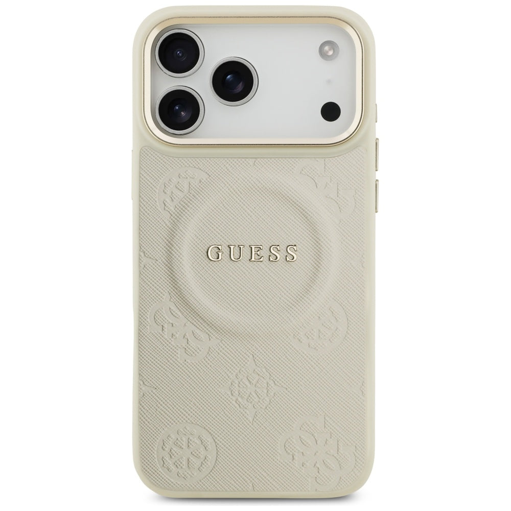 MagSafe-deksel for Apple iPhone 17 Pro Max, Guess, Peony Hot Stamp, Beige
