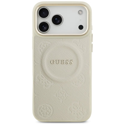 MagSafe-deksel for Apple iPhone 17 Pro Max, Guess, Peony Hot Stamp, Beige
