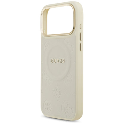 MagSafe-deksel for Apple iPhone 17 Pro Max, Guess, Peony Hot Stamp, Beige