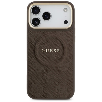 MagSafe-deksel for Apple iPhone 17 Pro Max, Guess, Peony Hot Stamp, Brun