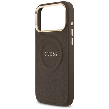 MagSafe-deksel for Apple iPhone 17 Pro Max, Guess, Peony Hot Stamp, Brun