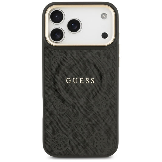 MagSafe-deksel for Apple iPhone 17 Pro Max, Guess, Peony Hot Stamp, Svart