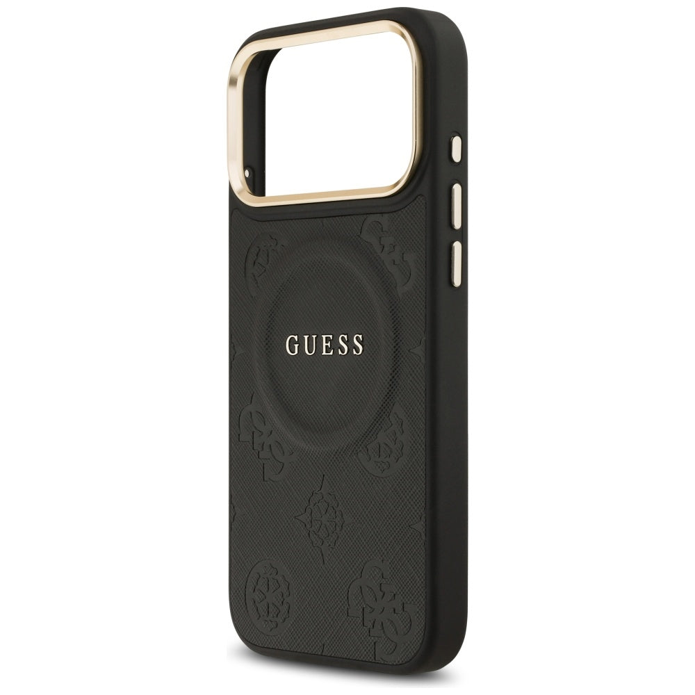 MagSafe-deksel for Apple iPhone 17 Pro Max, Guess, Peony Hot Stamp, Svart