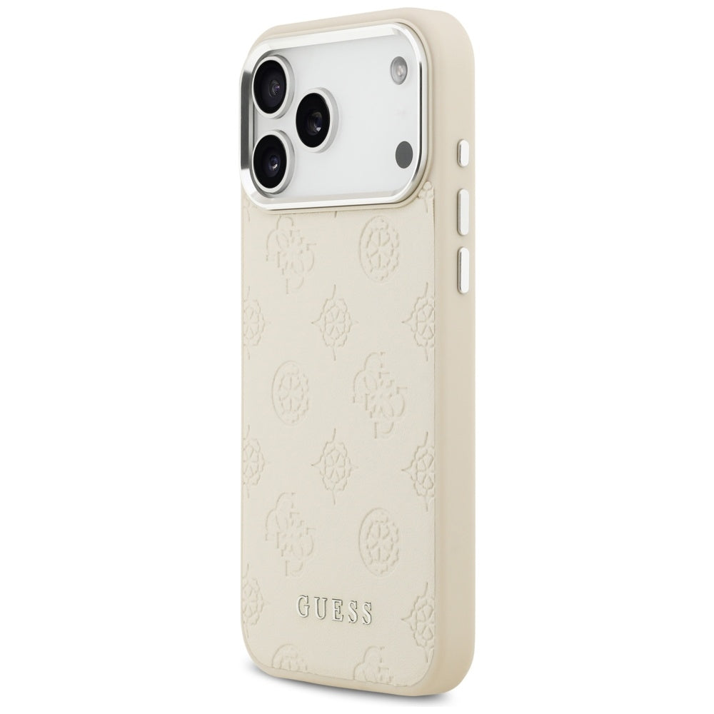 MagSafe-deksel for Apple iPhone 17 Pro Max, Guess, Peony Hot Stamp Script, Beige