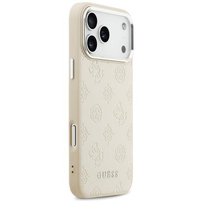 MagSafe-deksel for Apple iPhone 17 Pro Max, Guess, Peony Hot Stamp Script, Beige