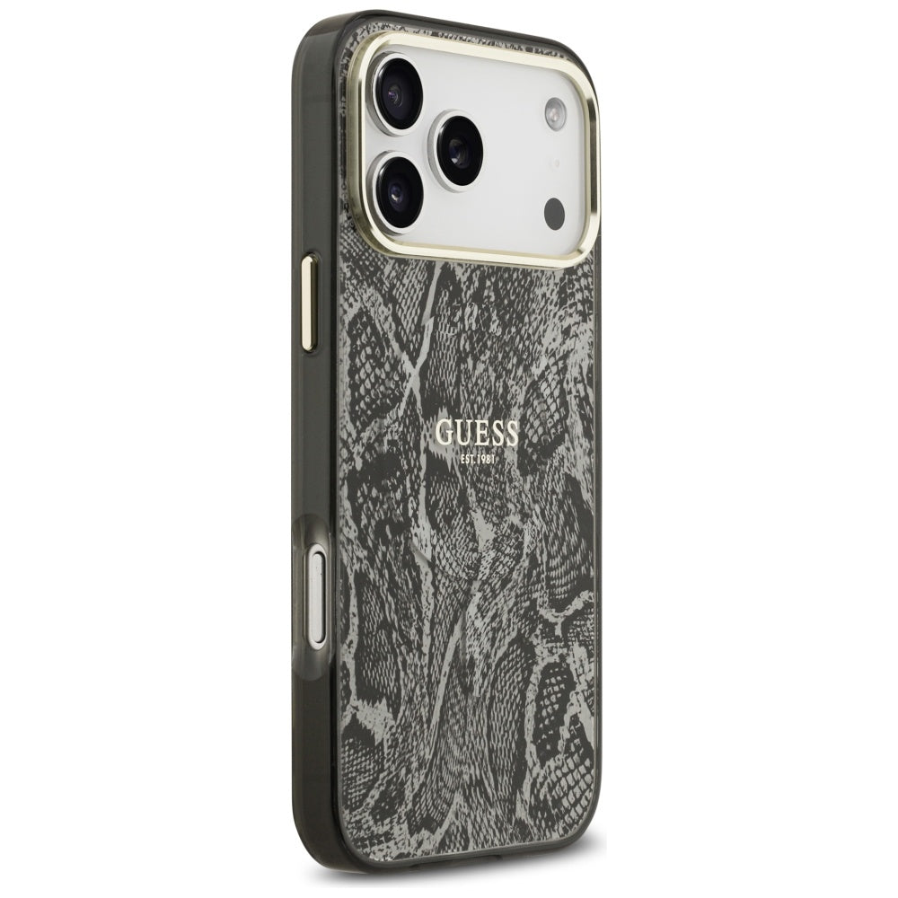 MagSafe-deksel for Apple iPhone 17 Pro Max, Guess, Python-mønster, Svart