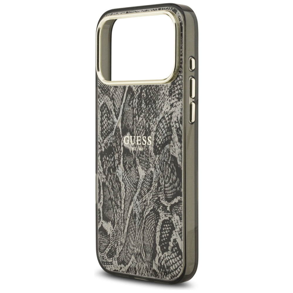 MagSafe-deksel for Apple iPhone 17 Pro Max, Guess, Python-mønster, Svart