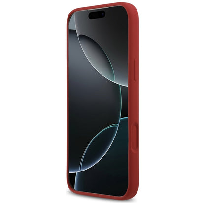 MagSafe-deksel for Apple iPhone 17 Pro Max, Guess, Script Metal Logo, Rød