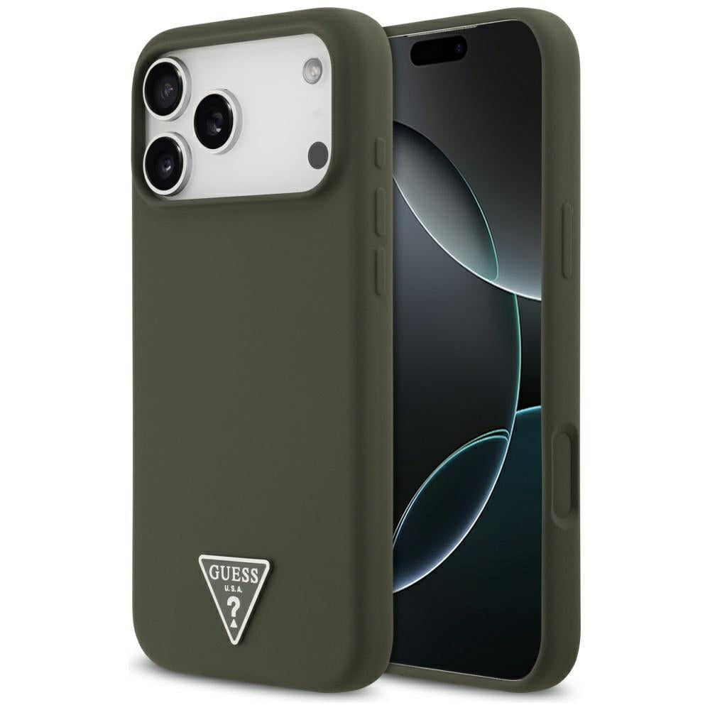 MagSafe-deksel for Apple iPhone 17 Pro Max, Guess, Triangle Logo, Kaki