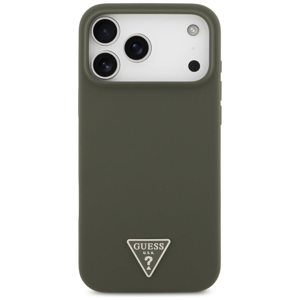 MagSafe-deksel for Apple iPhone 17 Pro Max, Guess, Triangle Logo, Kaki