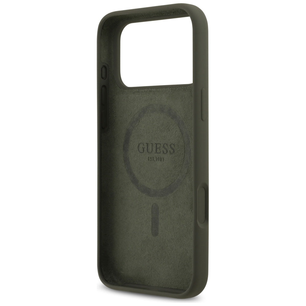 MagSafe-deksel for Apple iPhone 17 Pro Max, Guess, Triangle Logo, Kaki