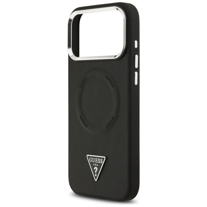 MagSafe-deksel for Apple iPhone 17 Pro Max, Guess, Triangle Logo, Svart Sølv