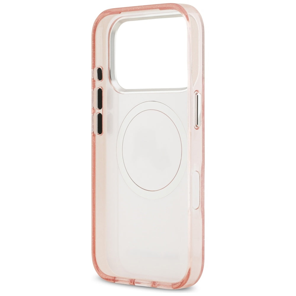 MagSafe-deksel for Apple iPhone 17 Pro Max, Karl Lagerfeld, Glitter Karl & Choupette Head, Rosa