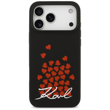 MagSafe-deksel for Apple iPhone 17 Pro Max, Karl Lagerfeld, Heart Sign Logo, Svart