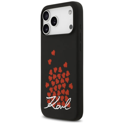 MagSafe-deksel for Apple iPhone 17 Pro Max, Karl Lagerfeld, Heart Sign Logo, Svart