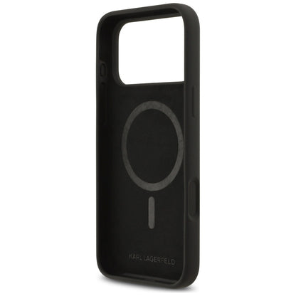 MagSafe-deksel for Apple iPhone 17 Pro Max, Karl Lagerfeld, Heart Sign Logo, Svart