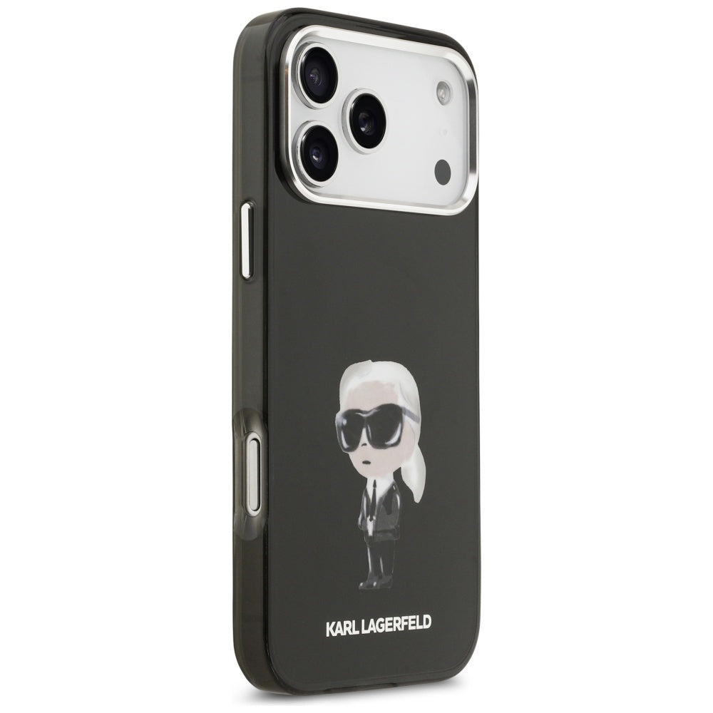 MagSafe-deksel for Apple iPhone 17 Pro Max, Karl Lagerfeld, IML Aquarelle Karl Ikonik, Svart