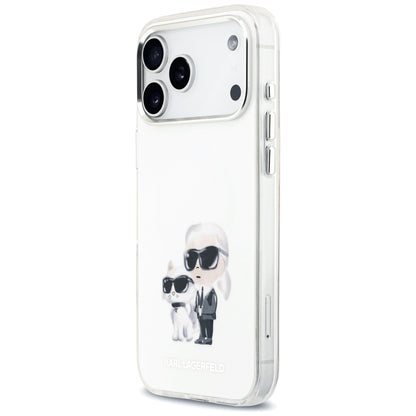 MagSafe-deksel for Apple iPhone 17 Pro Max, Karl Lagerfeld, IML Aquarelle Logo Karl & Choupette, Hvit