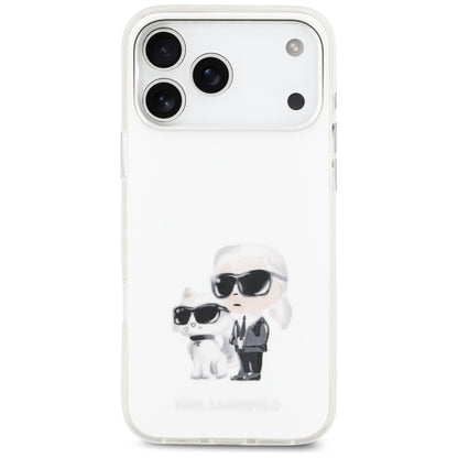 MagSafe-deksel for Apple iPhone 17 Pro Max, Karl Lagerfeld, IML Aquarelle Logo Karl & Choupette, Hvit