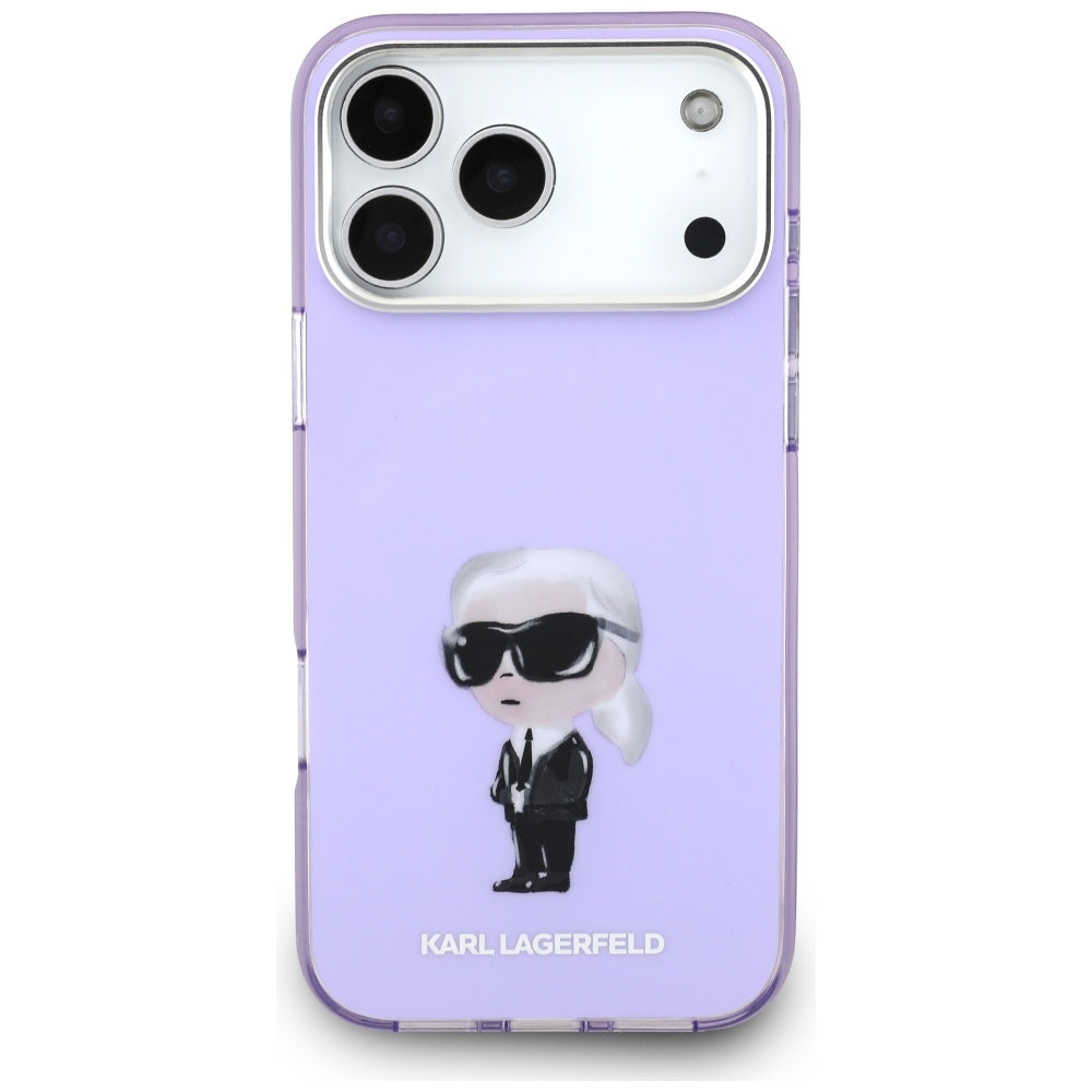 MagSafe-deksel for Apple iPhone 17 Pro Max, Karl Lagerfeld, IML Aquarelle Logo Karl, Lilla