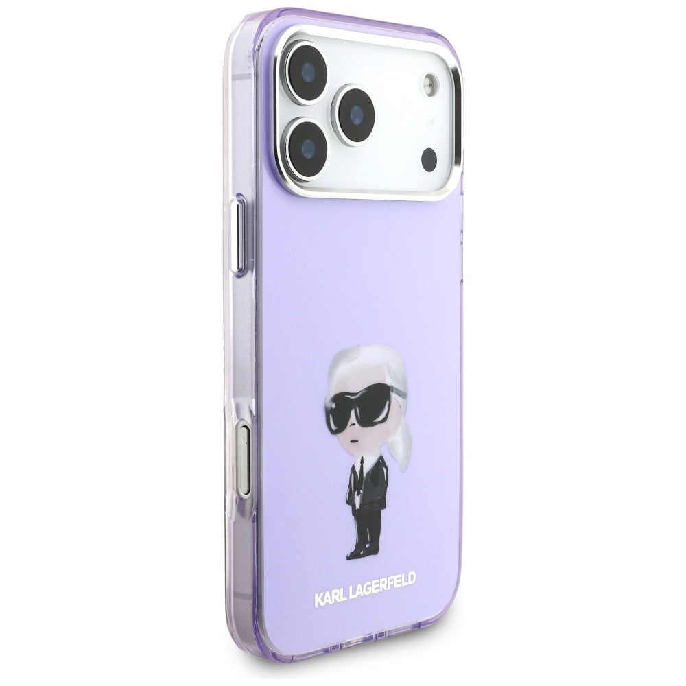 MagSafe-deksel for Apple iPhone 17 Pro Max, Karl Lagerfeld, IML Aquarelle Logo Karl, Lilla