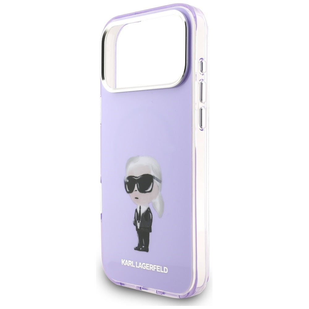 MagSafe-deksel for Apple iPhone 17 Pro Max, Karl Lagerfeld, IML Aquarelle Logo Karl, Lilla