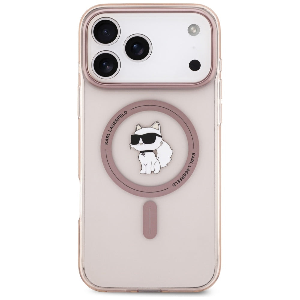 MagSafe-deksel for Apple iPhone 17 Pro Max, Karl Lagerfeld, IML Choupette, Rosa